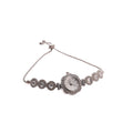 Light Luxury Sparkling Alloy Rhinestone Geometric Round Watch Style Adjustable Bangle view 5
