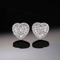 Heart Shape Zircon Micro Pave Stud Earrings For Women Delicate Lady Fashion Jewelry view 5