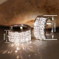 Korean Style Micro Pave Zircon Earrings For Women, Trendy Fashion Jewelry For view 4