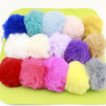 Faux Fur Rabbit Hair Ball Keychain Bag Charm Accessory view 1