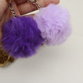 Faux Fur Rabbit Hair Ball Keychain Bag Charm Accessory view 3
