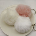 Faux Fur Rabbit Hair Ball Keychain Bag Charm Accessory view 4