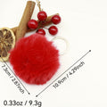 Faux Fur Rabbit Hair Ball Keychain Bag Charm Accessory view 2