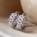 Women's French Style Marquise Leaf Ear Cuffs, Pastoral Light Luxury Dress Accessories Earrings view 1