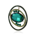 Alloy Glass Rhinestone Planet Brooch For Women Apparel Decoration view 2