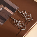 Elegant Geometric Diamond Hollow Twisted Spiral Triple Layer Wrap Alloy Fashion Dangle Drop Earrings view 4