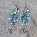 Shell Koi Fish Tassel Drop Earrings Beach Vacation Style Animal Pendant Ear Hooks view 3
