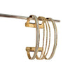 European American Style Metal Multilayer Open Bangle Minimalist Round Statement Bracelet view 5