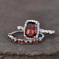 Vintage Two Piece Ring Set For Women, Square Marquise Design Baroque Luxury Jewelry view 2