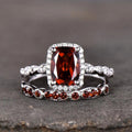 Vintage Two Piece Ring Set For Women, Square Marquise Design Baroque Luxury Jewelry view 1