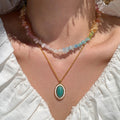 Light Luxury Colorful Irregular Natural Stone Beaded Necklace With Geometric Designer Style view 4