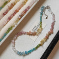Light Luxury Colorful Irregular Natural Stone Beaded Necklace With Geometric Designer Style view 3