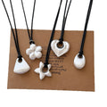 Minimalist Alloy Brushed Heart Flower Geometric Pendant Necklace For Women view 5