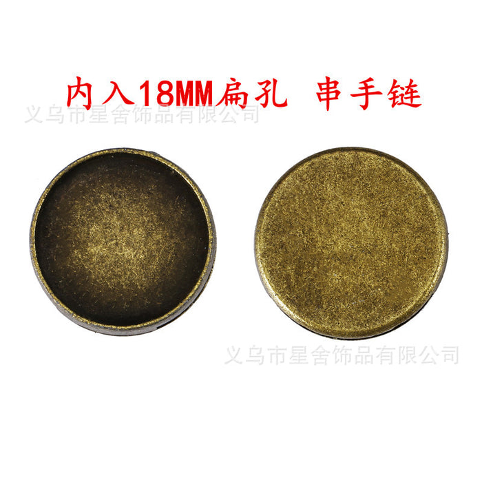 18mm Vintage Cabochon Pendant Tray Bezel Setting for DIY Jewelry