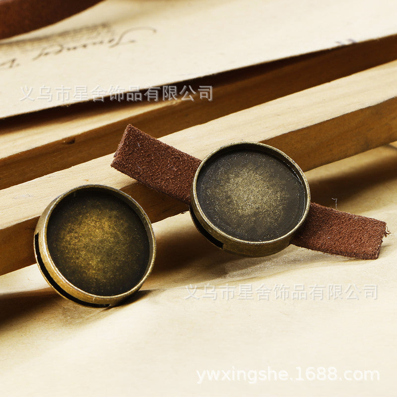 18mm Vintage Cabochon Pendant Tray Bezel Setting for DIY Jewelry