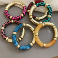 European Style Acrylic Geometric Round Gradient Polka Dot Bangle Fashion Jewelry view 4
