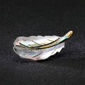Green Silver Tone Abalone Shell Shell Metal Brooch Pin 5.7 x 3.2 cm view 5