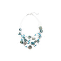 Layered Irregular Shell Crystal Beaded Pendant Necklace Beach Vacation Choker Style view 5