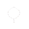 Court Style Faux Pearl Zircon Flower Teardrop Pendant Necklace Elegant Women's Choker view 5