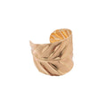 European American Style Metal Irregular Wavy Textured Open Bangle For Women view 5