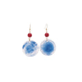 Frosted Acrylic Geometric Round Tassel Pendant Drop Earrings Vintage Court Style Ear Hooks view 5