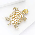 Metal Alloy Moving Turtle Brooch For Suits And Sweaters view 4