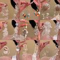 Resort Style Faux Pearl Round Tassel Drop Earrings With Silver Pins For Women view 1