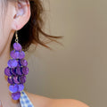 Shell Geometric Round Tassel Drop Earrings Beach Vacation Style Ear Hook Statement Jewelry view 3