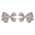 Alloy Bow Stud Earrings With Rhinestone Accents, Sweet Minimalist Light Luxury Style view 5