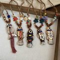 Retro Ethnic Ceramic Wood Bead Koi Fish Starfish Pendant Sweater Necklace view 1