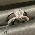 Women's Double Layer Heart Ring, Princess Light Luxury Elegant Lady Style Finger Jewelry view 1