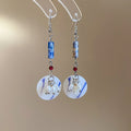 Vintage Ethnic Oval Resin Pearl Geometric Stone Drop Earrings For Women view 4