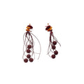 Silver Needle Acrylic Shell Coral Round Bead Tassel Drop Earrings For Beach Vacation Style Women view 5