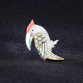 Green Gold Tone Abalone Shell Shell Metal Brooch Pin view 4