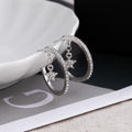 Light Luxury Alloy Rhinestone Hoop With Five-Point Star Chain Pendant Elegant Fashion Earrings view 3