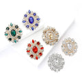 Large Oval Alloy Rhinestone Brooch Pin For Shawls And Coats view 4