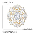 Large Oval Alloy Rhinestone Brooch Pin For Shawls And Coats view 6