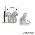 Korean Style Butterfly Stud Earrings For Women Sweet Micro Inlaid Zircon Fashion Accessories view 4
