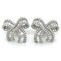 Korean Style Butterfly Stud Earrings For Women Sweet Micro Inlaid Zircon Fashion Accessories view 3