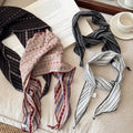 Vintage Ethnic Striped Fabric Triangle Scarf Necklace Geometric Line Choker For Women view 2