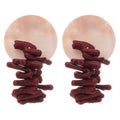 Silver Needle Round Shell Resin Irregular Geometric Ethnic Drop Earrings For Women view 5