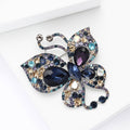 Alloy Rhinestone Hollow Butterfly Brooch Pin For Women's Coat Lapel view 4