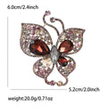 Alloy Rhinestone Hollow Butterfly Brooch Pin For Women's Coat Lapel view 5