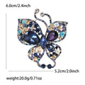Alloy Rhinestone Hollow Butterfly Brooch Pin For Women's Coat Lapel view 6