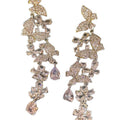 Light Luxury Alloy Rhinestone Bow Tassel Drop Earrings With Silver Posts view 5