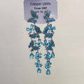 Light Luxury Alloy Bow Tassel Drop Earrings With Sparkling Zircon Silver Pins view 3
