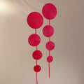 European Style Metal Geometric Round Textured Tassel Drop Earrings With Silver Tone Pins view 2