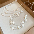 Summer Shell Crystal Star Geometric Pendant Necklace Beach Vacation Style Clavicle Choker For Women view 2
