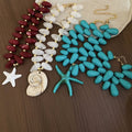 Acrylic Teardrop Bead Starfish Conch Necklace Bracelet Jewelry Set Vacation Style Collarbone Accessory view 3