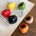 Dopamine Color Resin Geometric Oval Ring Minimalist Forest Style Niche Design Jewelry view 1